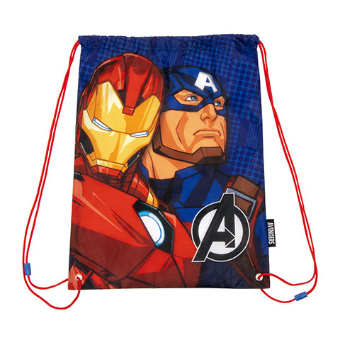 Sac à cordon bleu - Iron man & Captain America - 33 x 44 cm - Avengers - Marvel