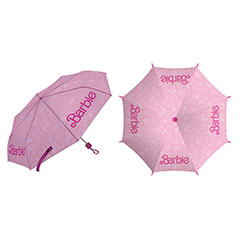 AR04025-Parapluies en polyester pliants, 8 panneaux, diamètre 96 cm, ouverture manuelle, éolien de MATTEL-Barbie