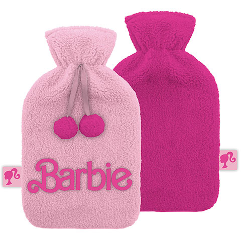 Bouillotte recouverte de tissu peluche brodé de MATTEL - Barbie