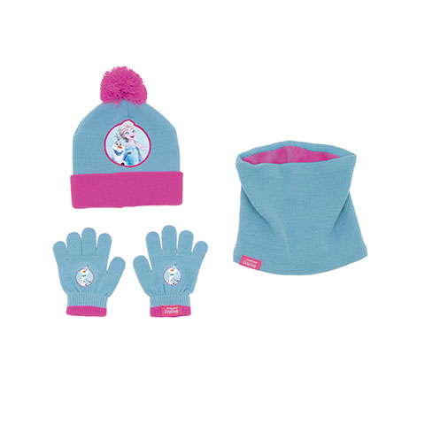 Ensemble de gants magiques, bonnet et buff tricotée de DISNEY-Frozen