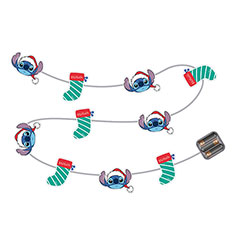 AR21109-
 Guirlande de lumières de Noël avec 10 LED chaudes - 165cm. de DISNEY-Lilo & Stitch