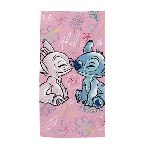 Serviette rose Stitch - Lilo & Stitch Serviette rose Stitch - Lilo & Stitch