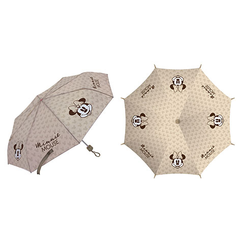 Parapluies en polyester pliants, 8 panneaux, diamètre 96 cm, ouverture manuelle, éolien de DISNEY-Minnie