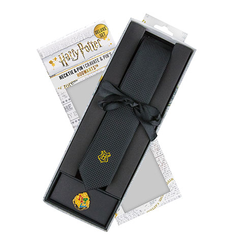 Cravate Deluxe Poudlard avec pin’s - Harry Potter