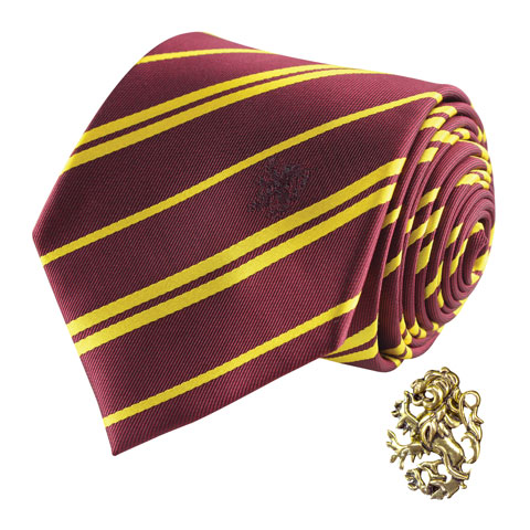 Cravate Deluxe Gryffondor avec pin’s - Harry Potter