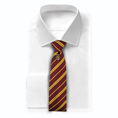 Cravate Deluxe Gryffondor avec pin’s - Harry Potter