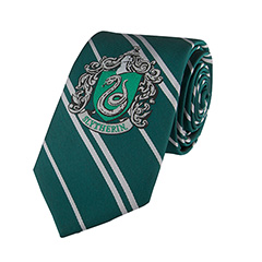 CR1132-Cravate Serpentard - Logo tissé - Harry Potter