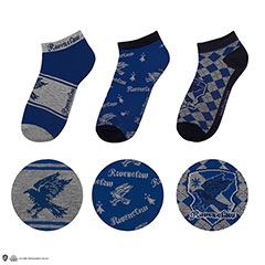 CR1633-Lot de 3 paires de chaussettes courtes Serdaigle - Harry Potter