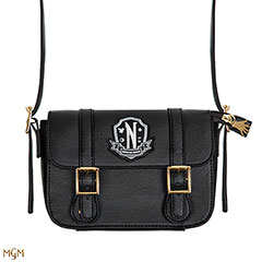 CR2371-Satchel Nevermore Academy black - Wednesday