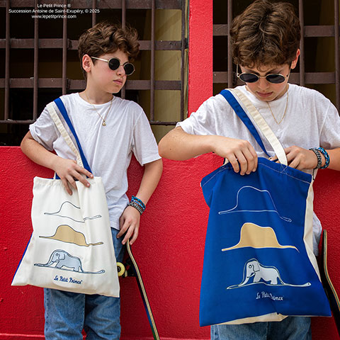 Tote Bag Un boa constricteur digérant un éléphant - Le Petit Prince Tote Bag Un boa constricteur digérant un éléphant - Le Petit Prince