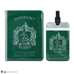 CR2512-Set of Passeport cover and Tag - Slytherin - Harry Potter