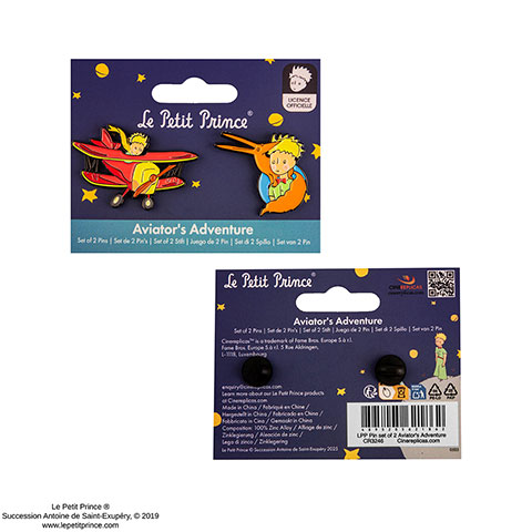 Set 2 pin’s L’aventure de l’aviateur - Le Petit Prince Set 2 pin’s L’aventure de l’aviateur - Le Petit Prince