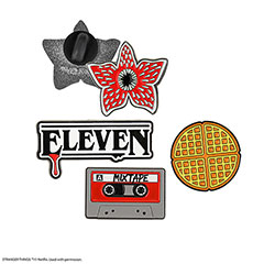 CR3280-Set of 4 pin badges season 1 - Stranger Things