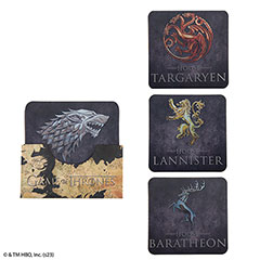 CR4160-Lot di 4 sottobicchieri delle Casate di Westeros - Game of Thrones