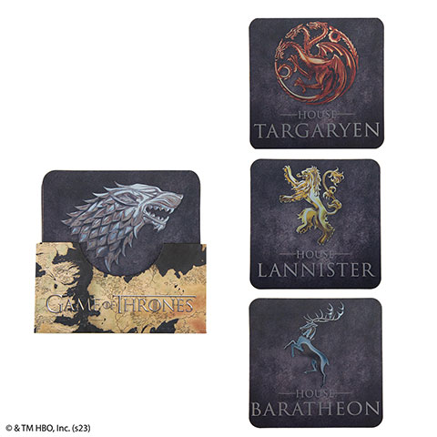 Lot de 4 sous-verres Maisons de Westeros - Game of Thrones