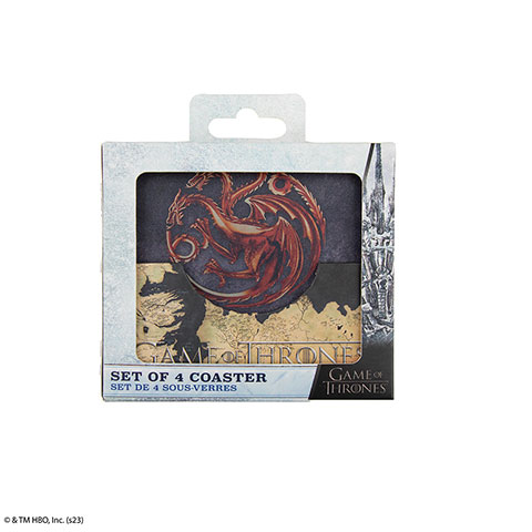 Lot de 4 sous-verres Maisons de Westeros - Game of Thrones