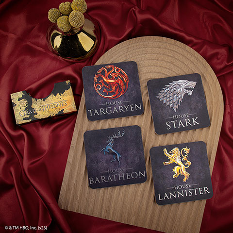 Lot de 4 sous-verres Maisons de Westeros - Game of Thrones