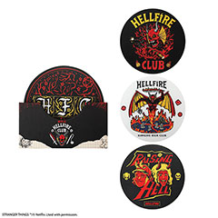 CR4181-Lot de 4 sous-verre Hellfire Club - Stranger Things