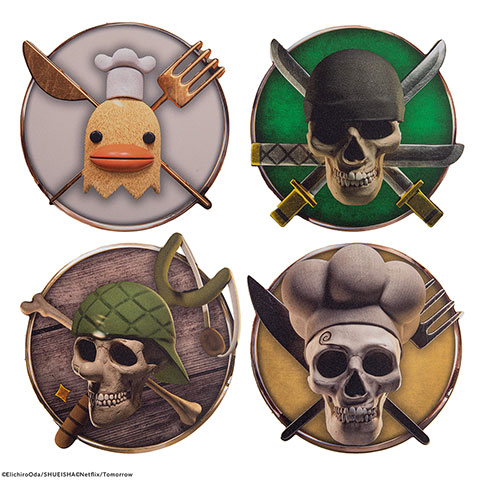 Lot de 4 sous-verres Personnages 2 - One Piece