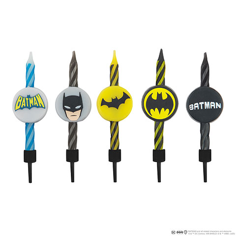 Lot de 10 bougies Anniversaire Logo Batman - DC Comics