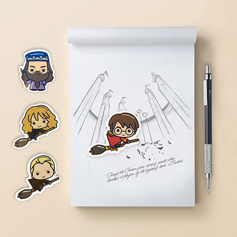 48 gommes personnages Harry Potter Kawaii - Starter pack avec display