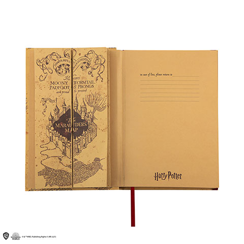 Carnet et petite réplique carte du Maraudeur inclus - Harry Potter