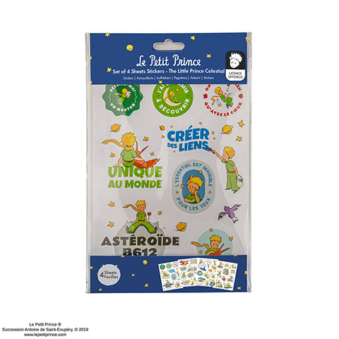 4 feuilles de Stickers Céleste - Le Petit Prince 4 feuilles de Stickers Céleste - Le Petit Prince