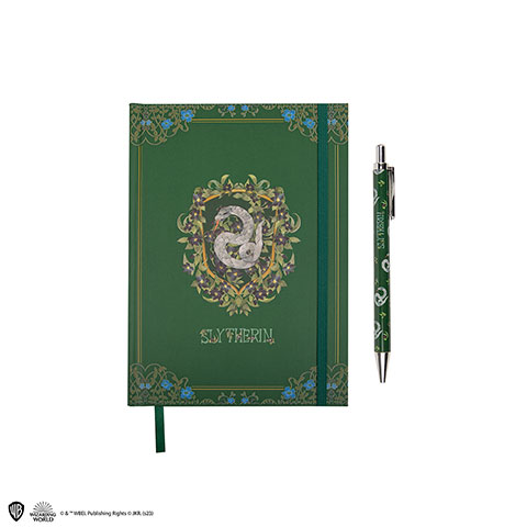 Carnet deluxe et stylo Serpentard - Harry Potter