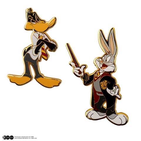 Set de 2 pin’s Bugs and Daffy à Poudlard - Looney Tunes - WB 100th