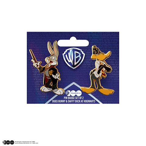 Set de 2 pin’s Bugs and Daffy à Poudlard - Looney Tunes - WB 100th