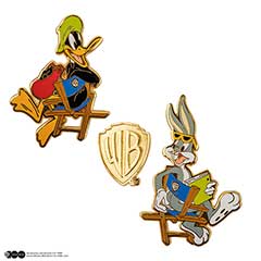 CR9976-Set de 3 pin’s Bugs et Daffy à Warner Bros Studio - Looney Tunes - WB 100th