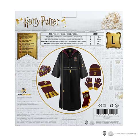 Pack vêtements Enfant 6 pièces Gryffondor -  Harry Potter