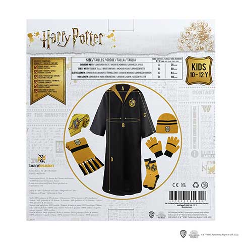 Pack vêtements 6 pièces Poufsouffle 10-12 ans -  Harry Potter