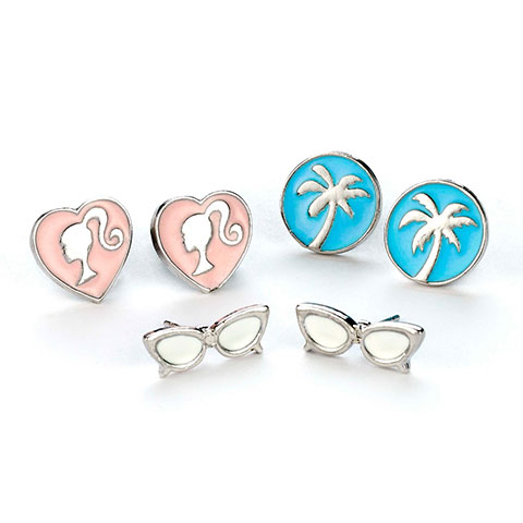 3 paires de puces d’oreilles - Barbie