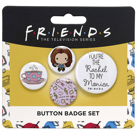 Set de 4 badges Rachel - Friends