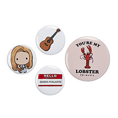 EFTB0009-Set di 4 badges Phoebe - Friends