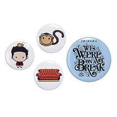 EFTB0010-Set di 4 badges Ross - Friends