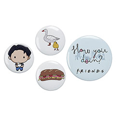 EFTB0012-Set di 4 badges Joey - Friends