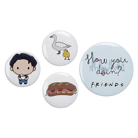 Set de 4 badges Joey - Friends