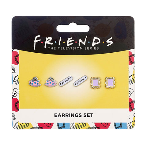 Lot boucles d’oreilles cadre tasse de café logo - Friends
