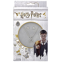 EGSNX0054-Pack collar y pendientes Reliquias de la Muerte - Harry Potter