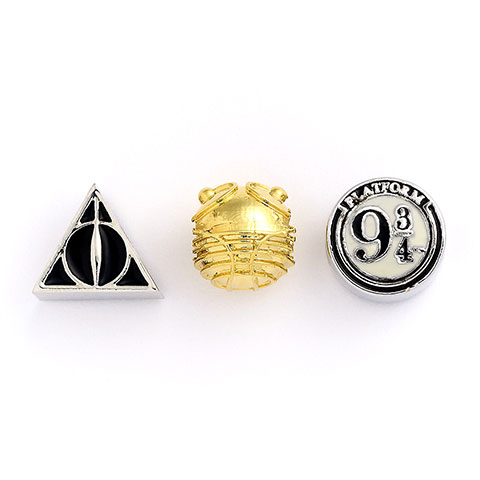 Set de charms Reliques de la mort, vif d’or et plateforme 9 3/4 - Harry Potter