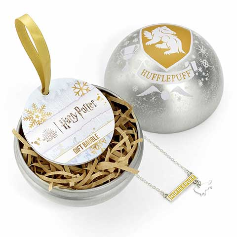 Boule de Noël Poufsouffle et Collier - Harry Potter