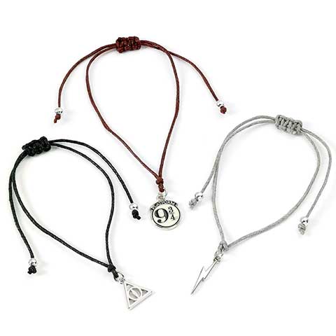 Lot de 3 bracelets d’amitié - Argentés - Harry Potter