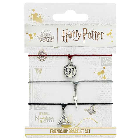 Lot de 3 bracelets d’amitié - Argentés - Harry Potter