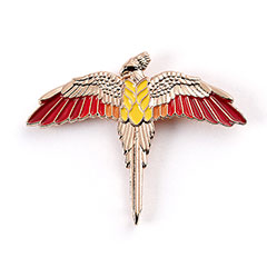 EHPPB0113-Rose Gold Plated Fawkes Pinbadge - Harry Potter