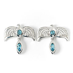 EHPSE0024-Pendientes diadema de Ravenclaw - plata 925 - Harry Potter