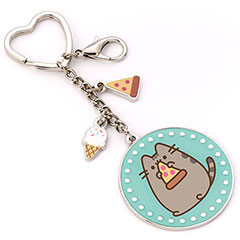 EPTCK0106-Pusheen the cat and pizza keyring - Pusheen