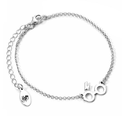 Bracelet Charm Lunettes et Éclair - Argent 925 - Harry Potter