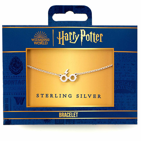 Bracelet Charm Lunettes et Éclair - Argent 925 - Harry Potter